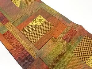 本場筑前博多幾何学模様織出し名古屋帯